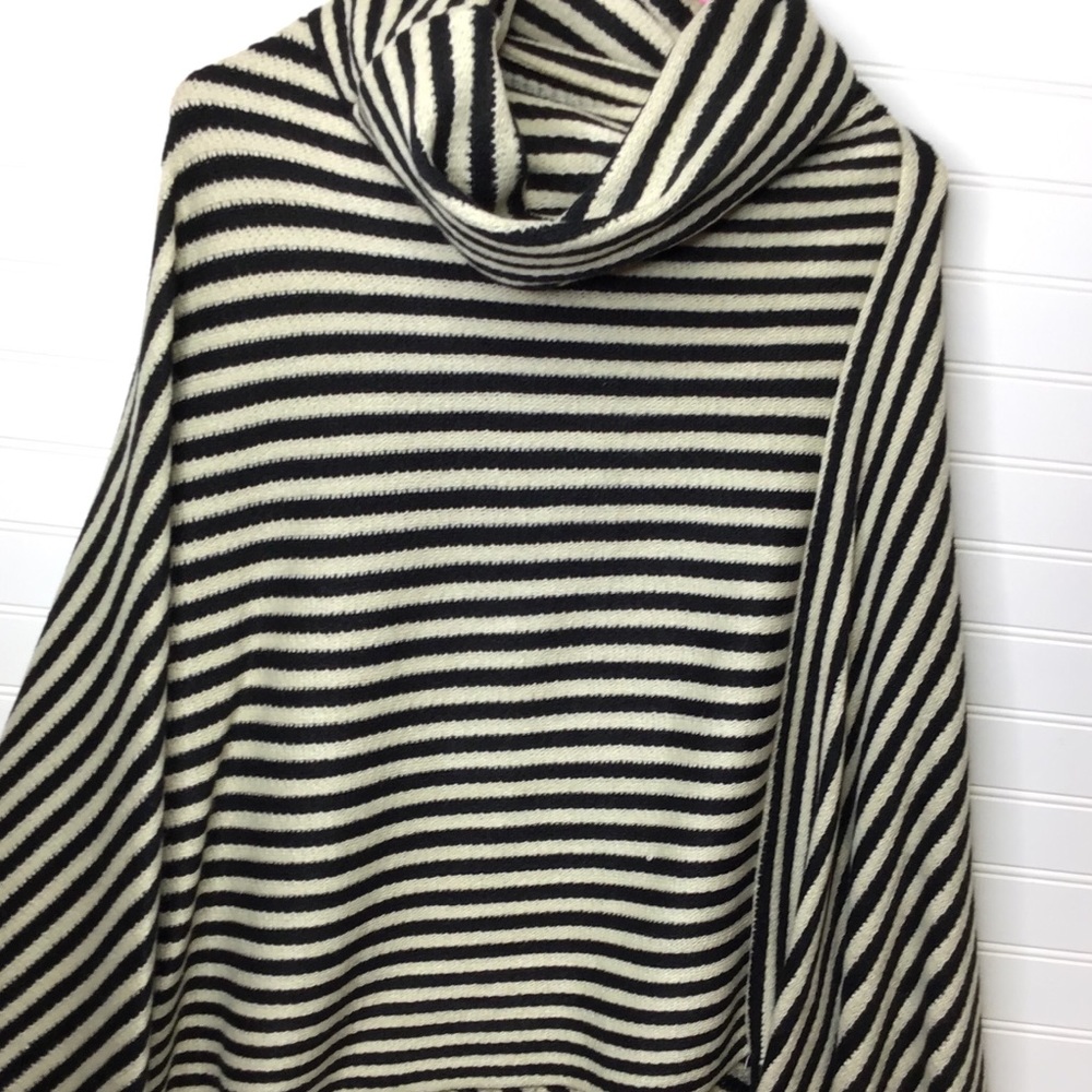 Cowl neck poncho sweater